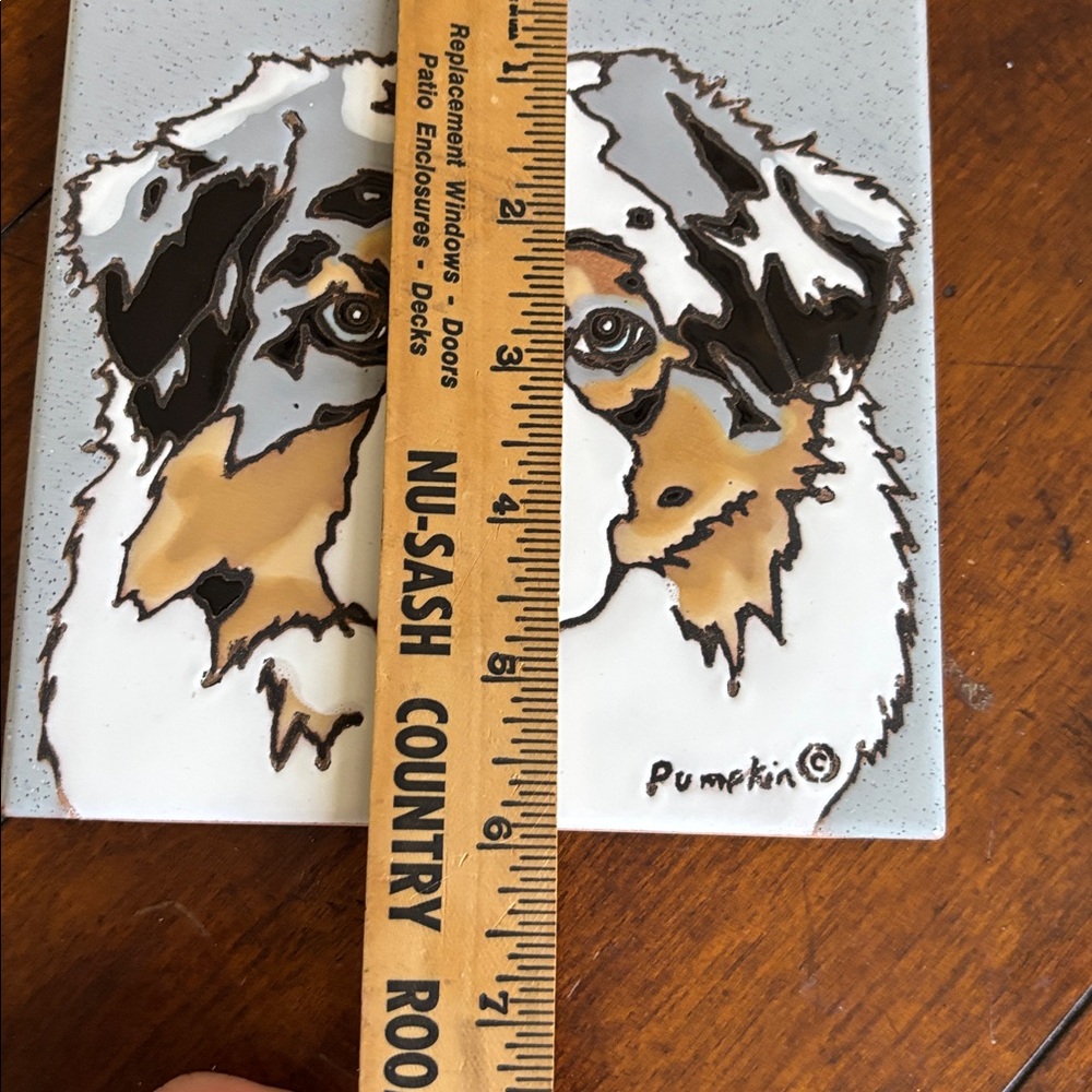 Hand Crafted Australian Shepherd Tile by Pumpkin Tile - Picture 4 of 5